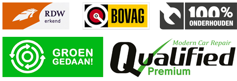 RDW Erkend, BOVAG, 100% Onderhouden, Groengedaan & Qualified Premium